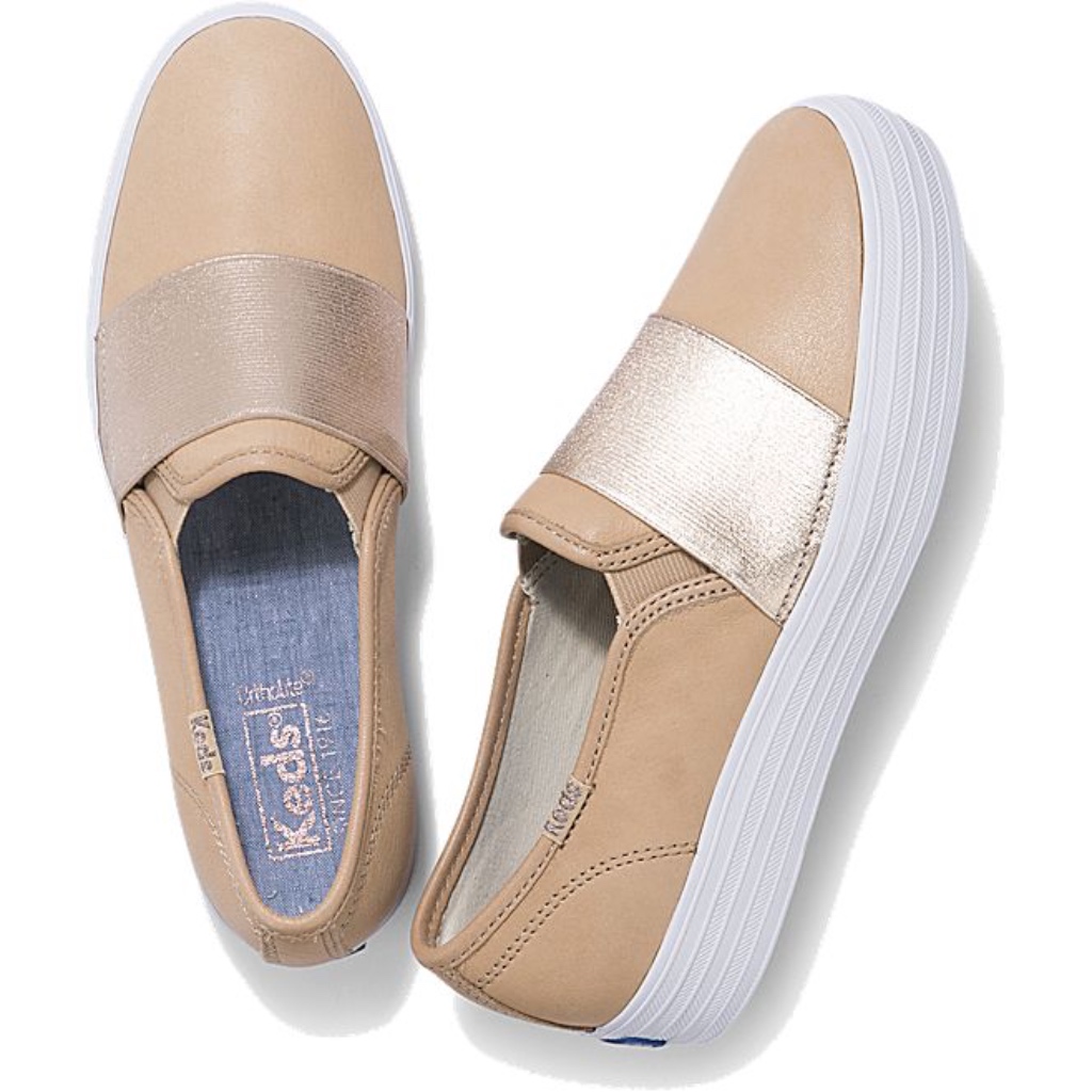 Women's Triple Bandeau Leather Slip On